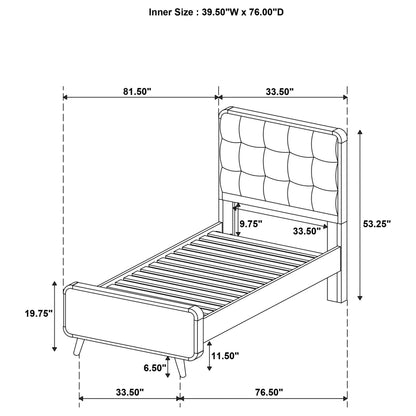 Robyn 5-piece Twin Bedroom Set Light Ash