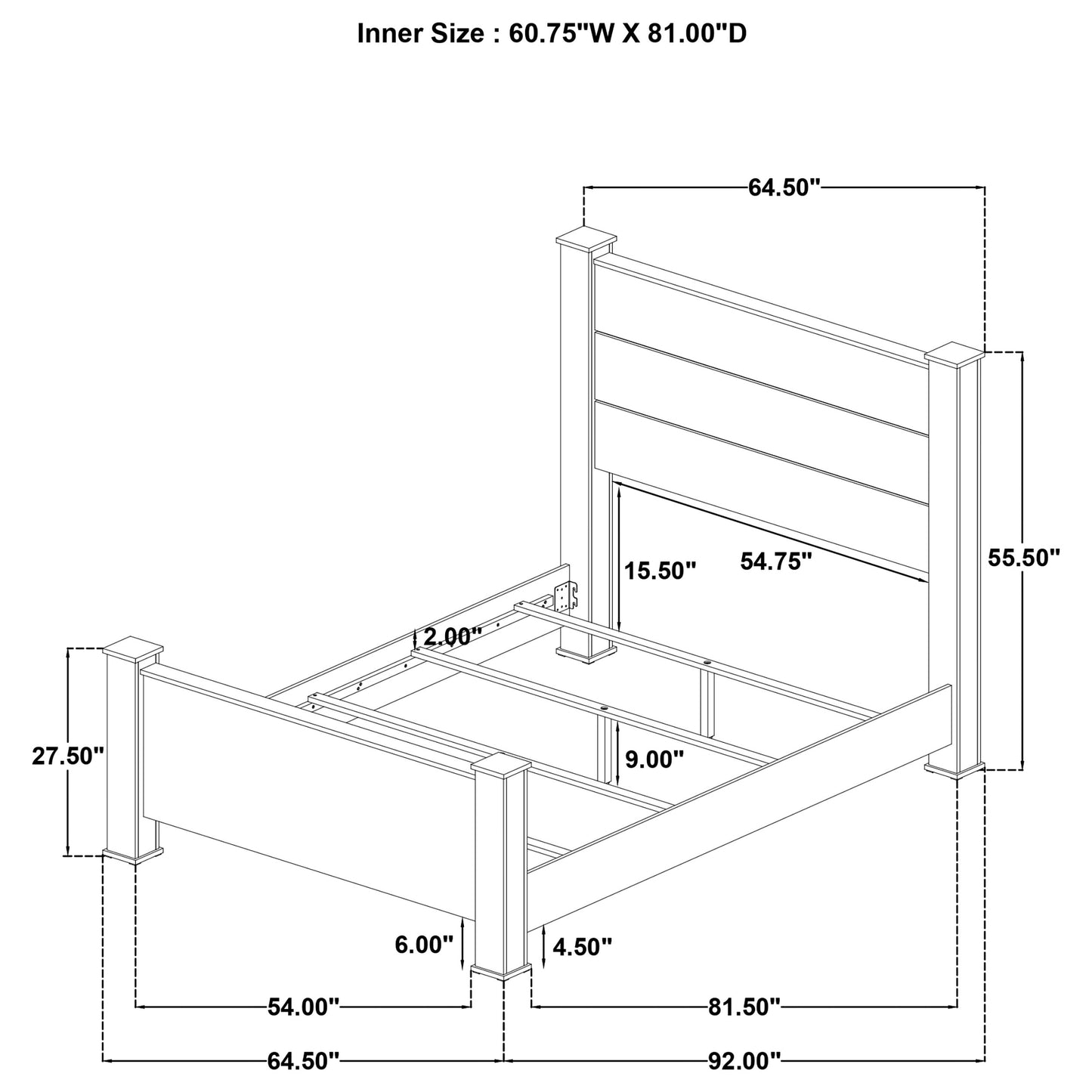 Oakglen 4-piece Queen Bedroom Set Weathered Oak