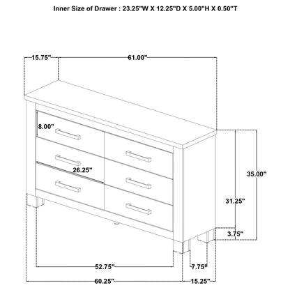 Oakglen 4-piece Queen Bedroom Set Weathered Oak