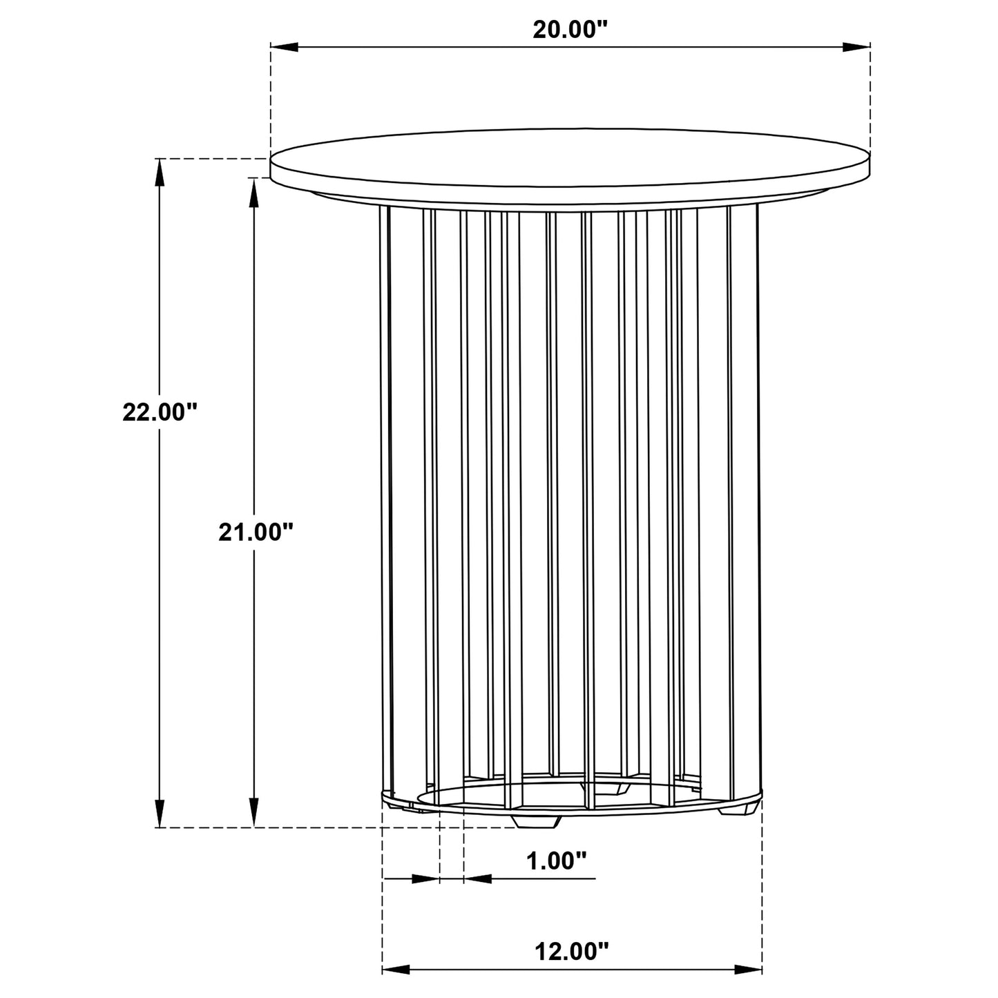 Haven 2-piece Round Marble Coffee and End Table Set Black
