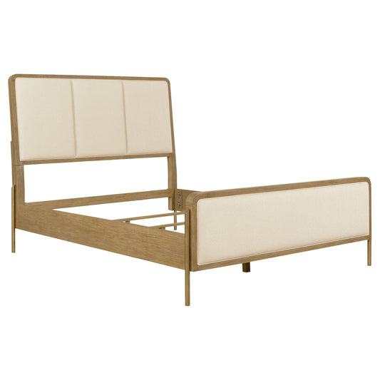 Arini 56-inch California King Panel Bed Cream and Sand Wash