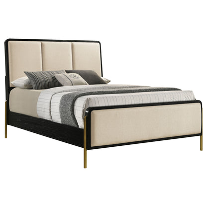 Arini 56-inch Eastern King Panel Bed Cream and Black