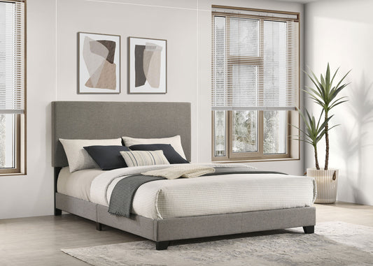 Dorian Fabric Upholstered Queen Panel Bed Taupe