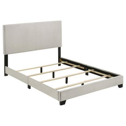 Dorian Fabric Upholstered Full Panel Bed Cream