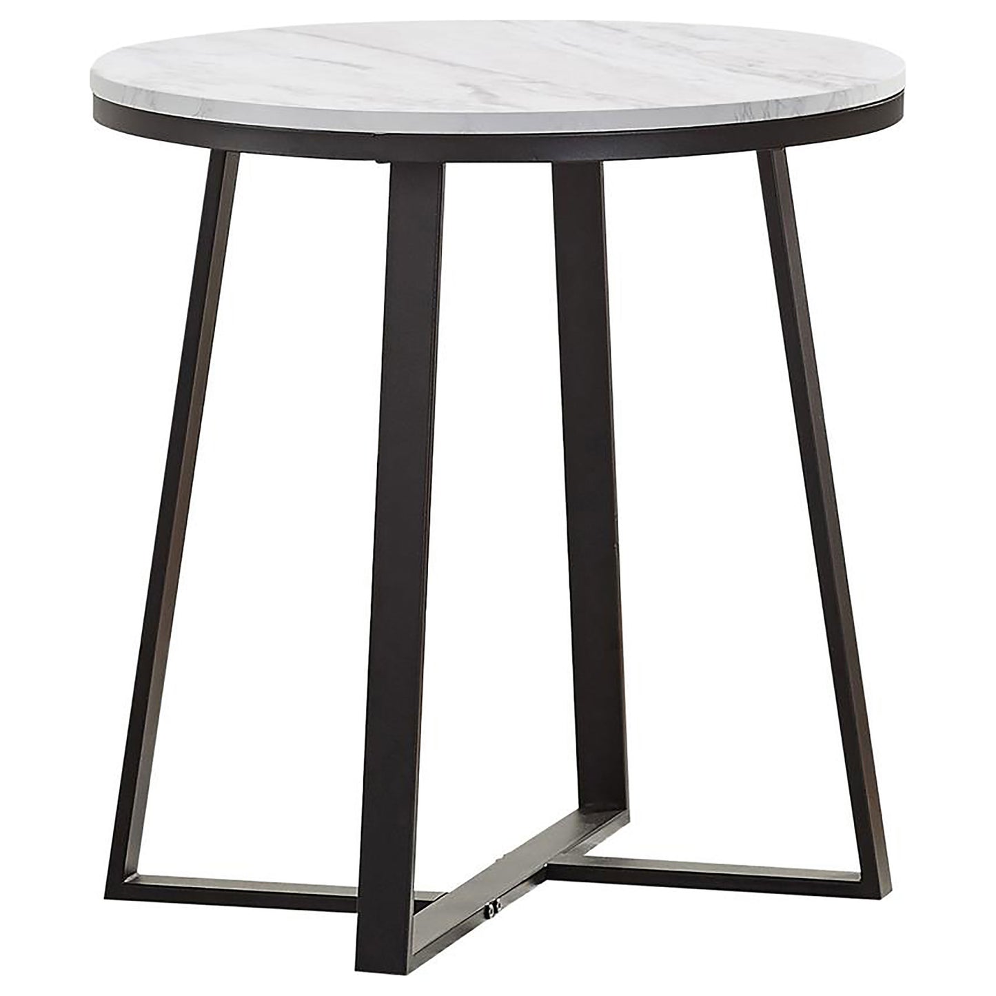 Hugo 3-piece Coffee and End Table Set White Faux Marble