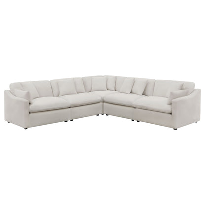 Hobson 5-piece Upholstered Modular Sectional Sofa Ivory