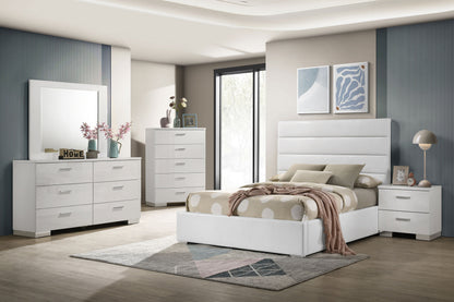 Felicity 53-inch Upholstered Twin Platform Bed White