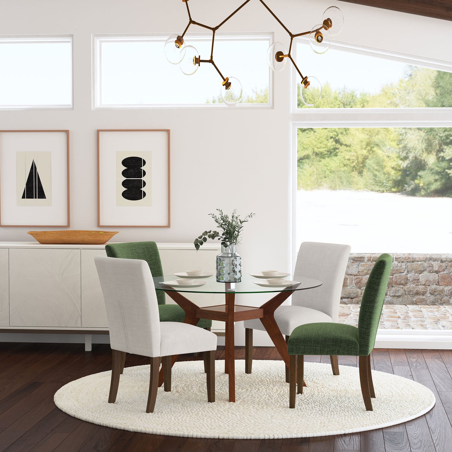 Paxton Upholstered Dining Side Chair Beige (Set of 2)