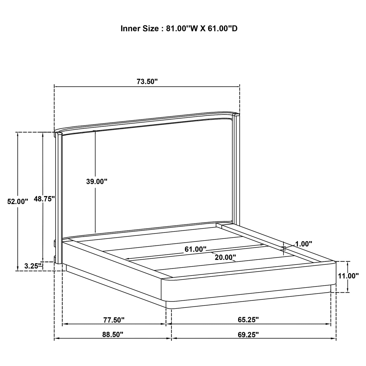 Kailani 4-piece Queen Bedroom Set Beige Oak