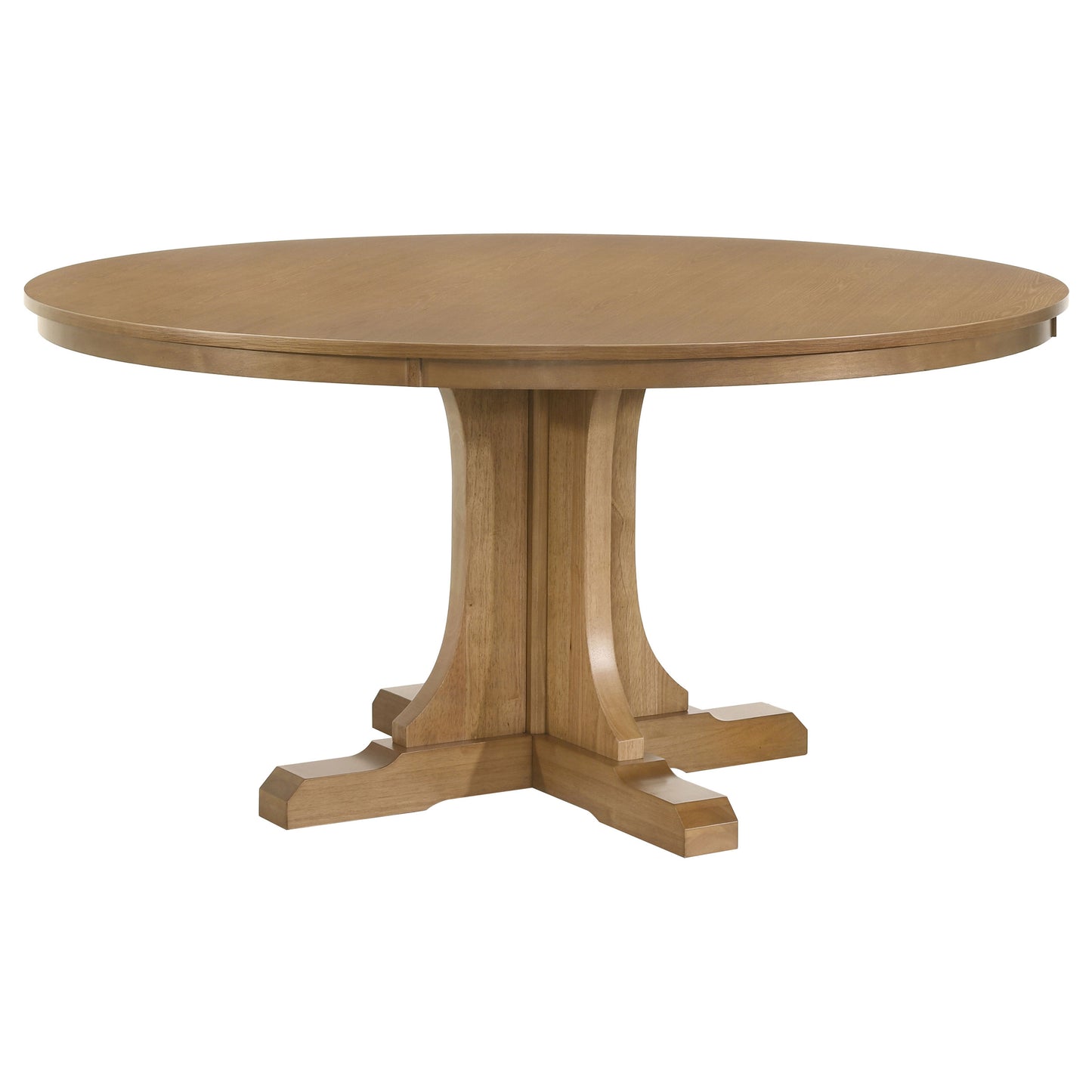 Hartville 60-inch Round Dining Table Natural Light Brown