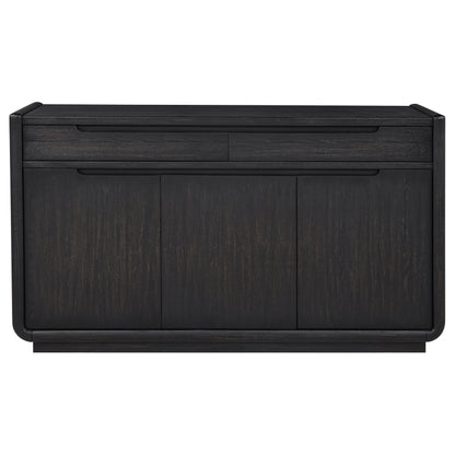 Leandro 2-drawer Dining Sideboard Server Burnished Black