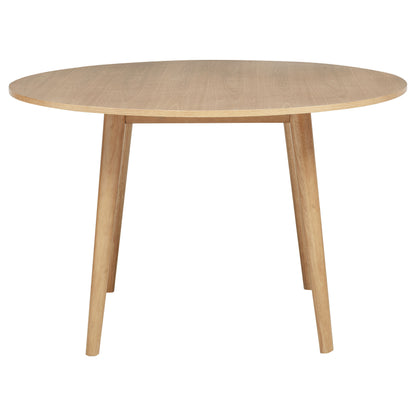 Andrews 5-piece Round Dining Table Set Light Ash and Black