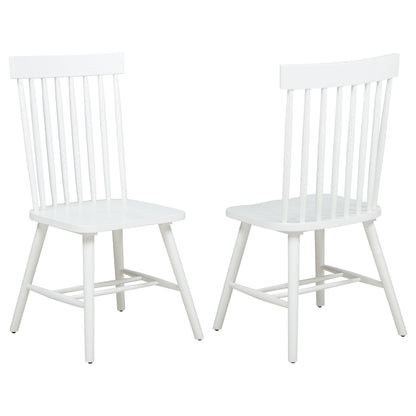 Andrews Windsor Spindle Back Dining Side Chair White (Set of 2)