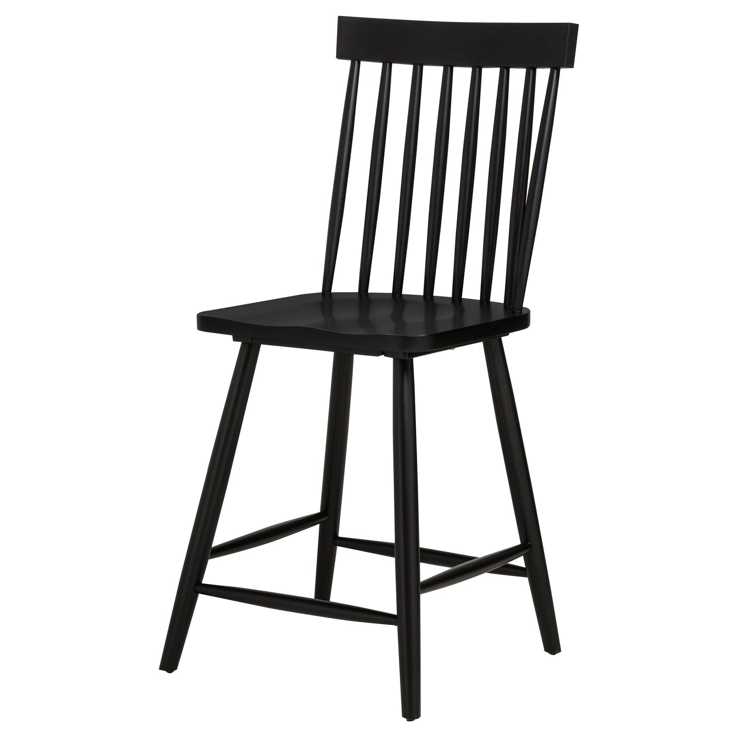 Andrews Windsor Counter Height Dining Side Chair Black (Set of 2)