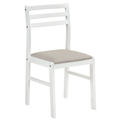 Bucknell 3-piece Round Drop Leaf Dining Table Set White