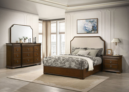 Garland 4-piece Eastern King Bedroom Set Brown Cherry