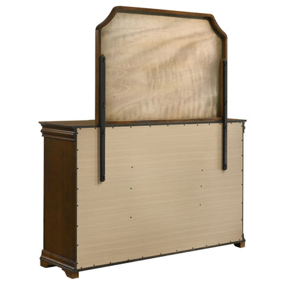 Garland 9-drawer Bedroom Dresser with Mirror Brown Cherry