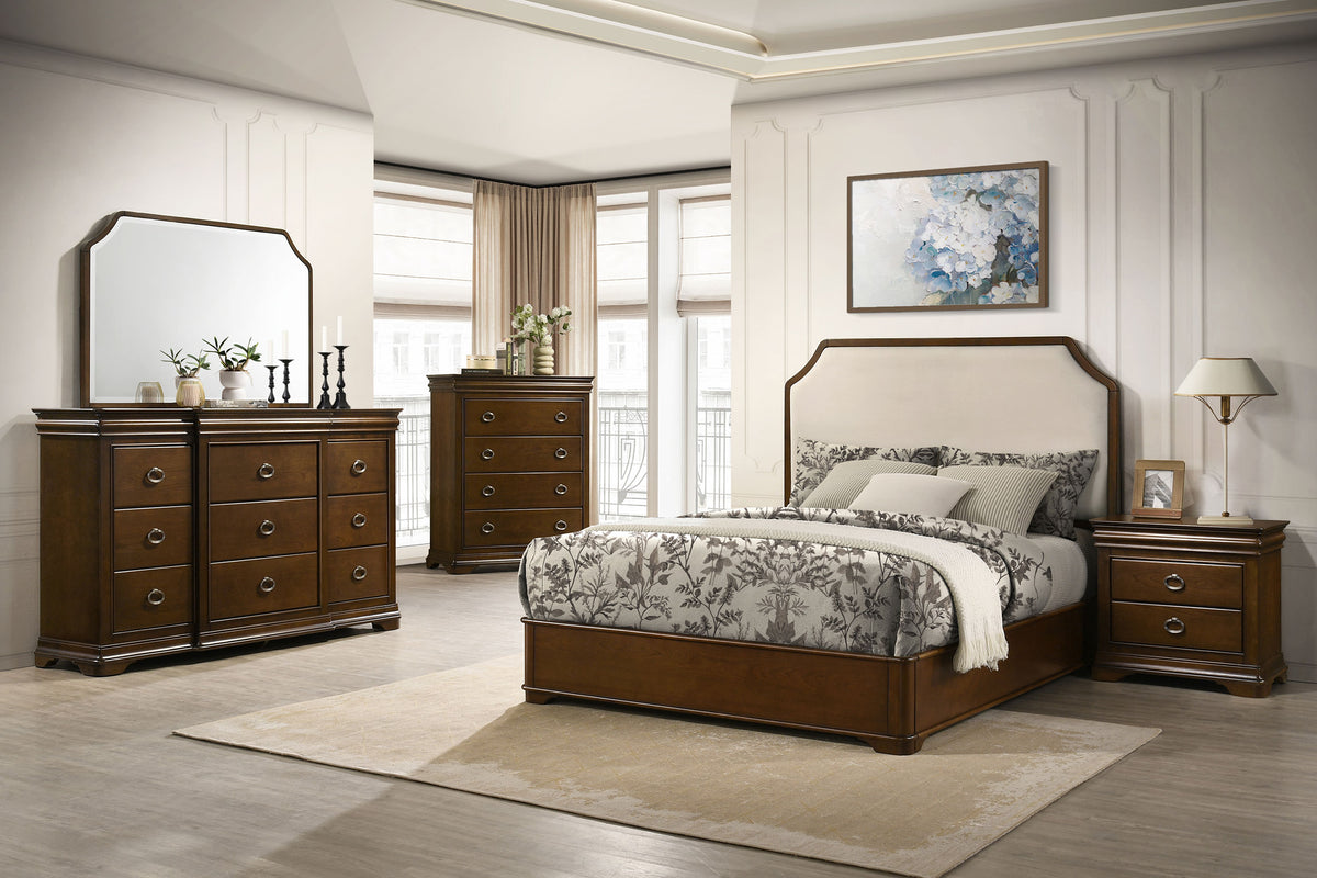 Garland 9-drawer Bedroom Dresser with Mirror Brown Cherry