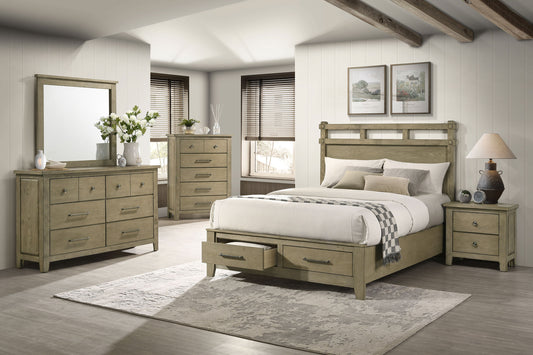 Hazlewood 5-piece Eastern King Bedroom Set Vineyard Oak
