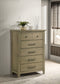 Hazlewood 5-drawer Bedroom Chest of Drawers Vineyard Oak