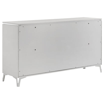 Cassia 5-piece Queen LED Bedroom Set White High Gloss