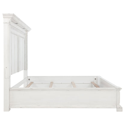 McKinney California King LED Light Panel Bed Vintage White