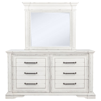 McKinney 6-drawer Bedroom Dresser with Mirror Vintage White