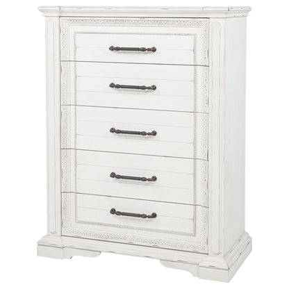 McKinney 5-drawer Bedroom Chest of Drawers Vintage White