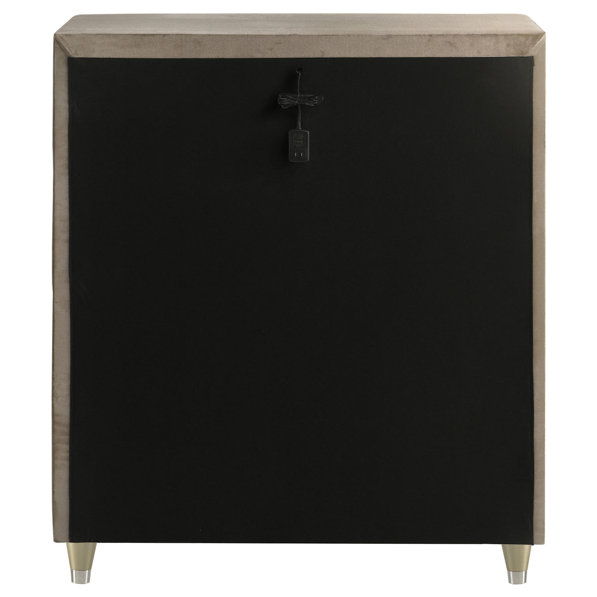 Lorient 5-drawer LED Chest of Drawers Ivory and Camel