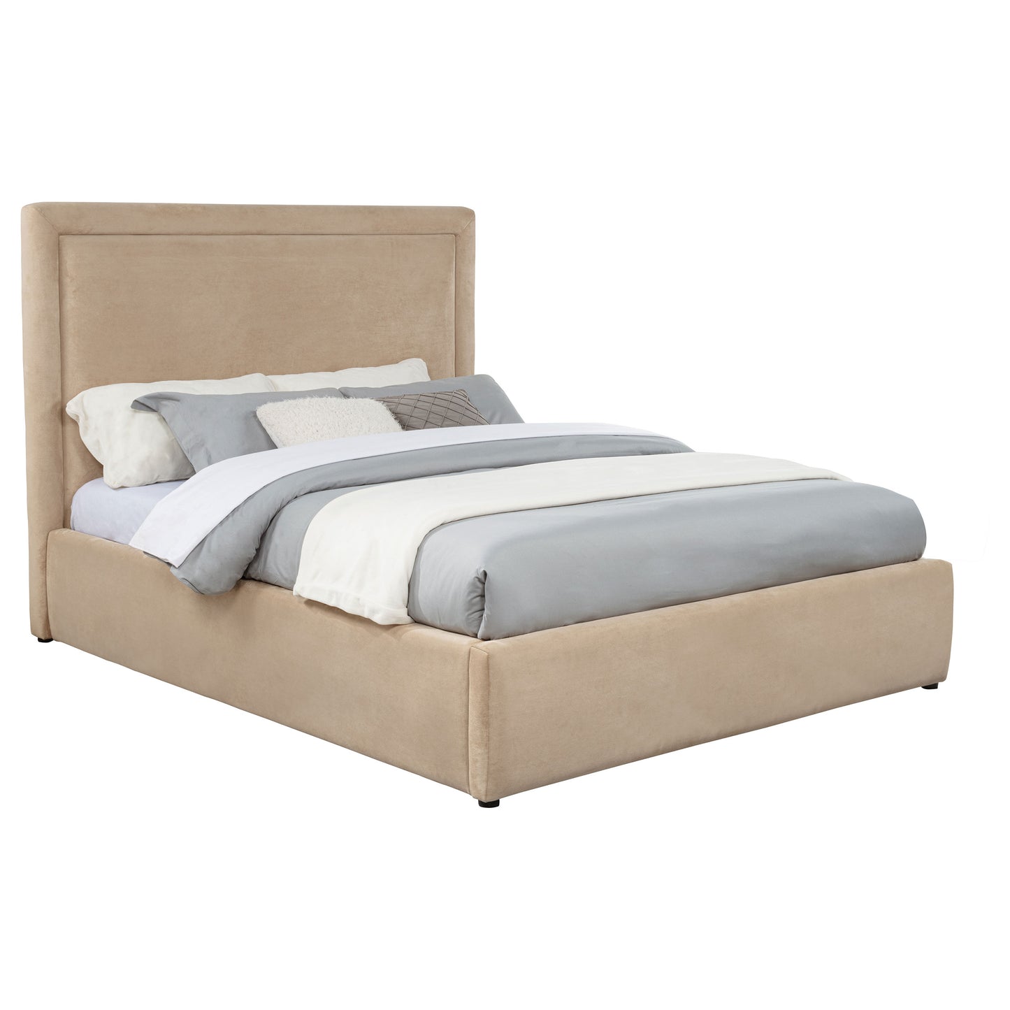 Lawson 54-inch Upholstered Full Platform Bed Light Saddle