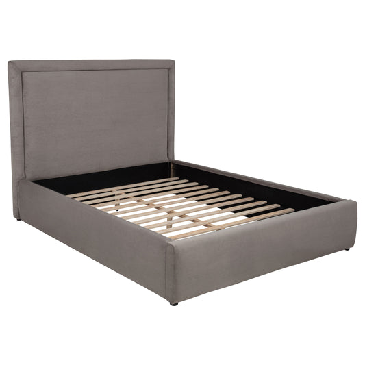 Lawson 54-inch Upholstered Full Panel Platform Bed Mushroom