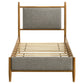 Mason 46-inch Twin Panel Platform Bed Grey and Light Brown