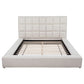 Dreux Upholstered California King Panel Platform Bed Cream