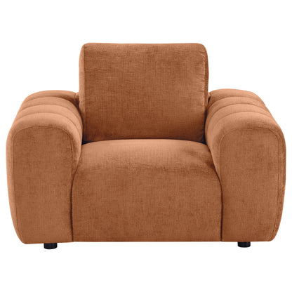 Burnett Chenille Upholstered Accent Chair Burnt Orange