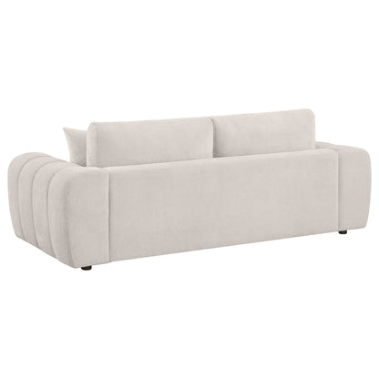 Burnett 2-piece Chenille Upholstered Sofa Set Ivory