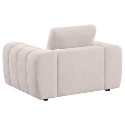 Burnett 3-piece Chenille Upholstered Sofa Set Ivory