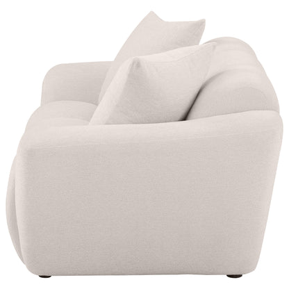 Destino Chenille Upholstered Splayed Arm Loveseat Greige