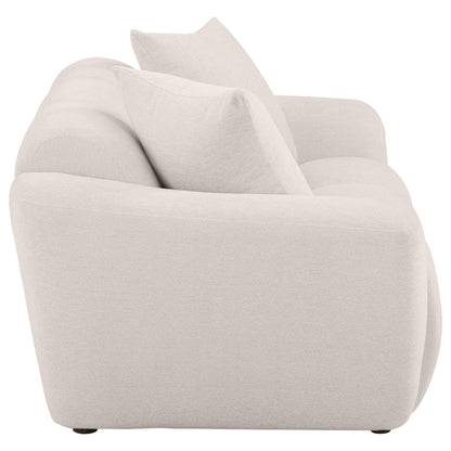 Destino Chenille Upholstered Splayed Arm Loveseat Greige