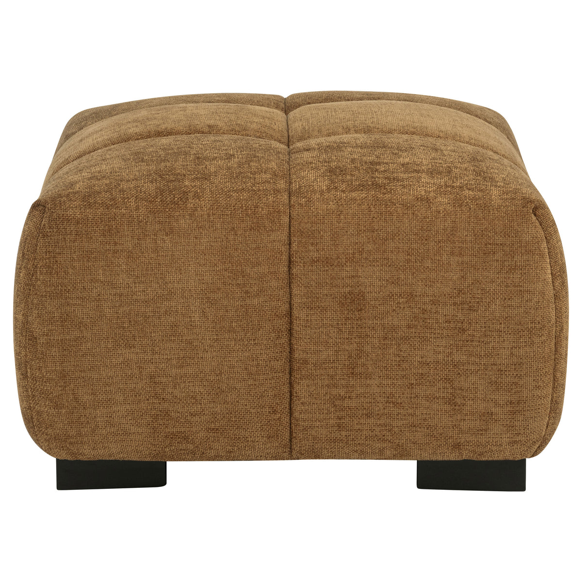 Octavia Tufted Upholstered Rectangular Ottoman Amber