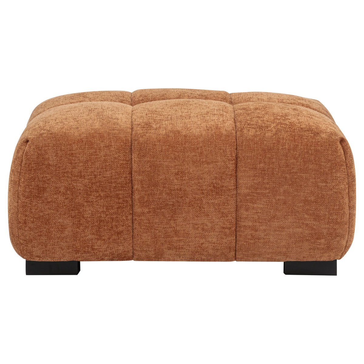 Octavia Tufted Upholstered Rectangular Ottoman Orange