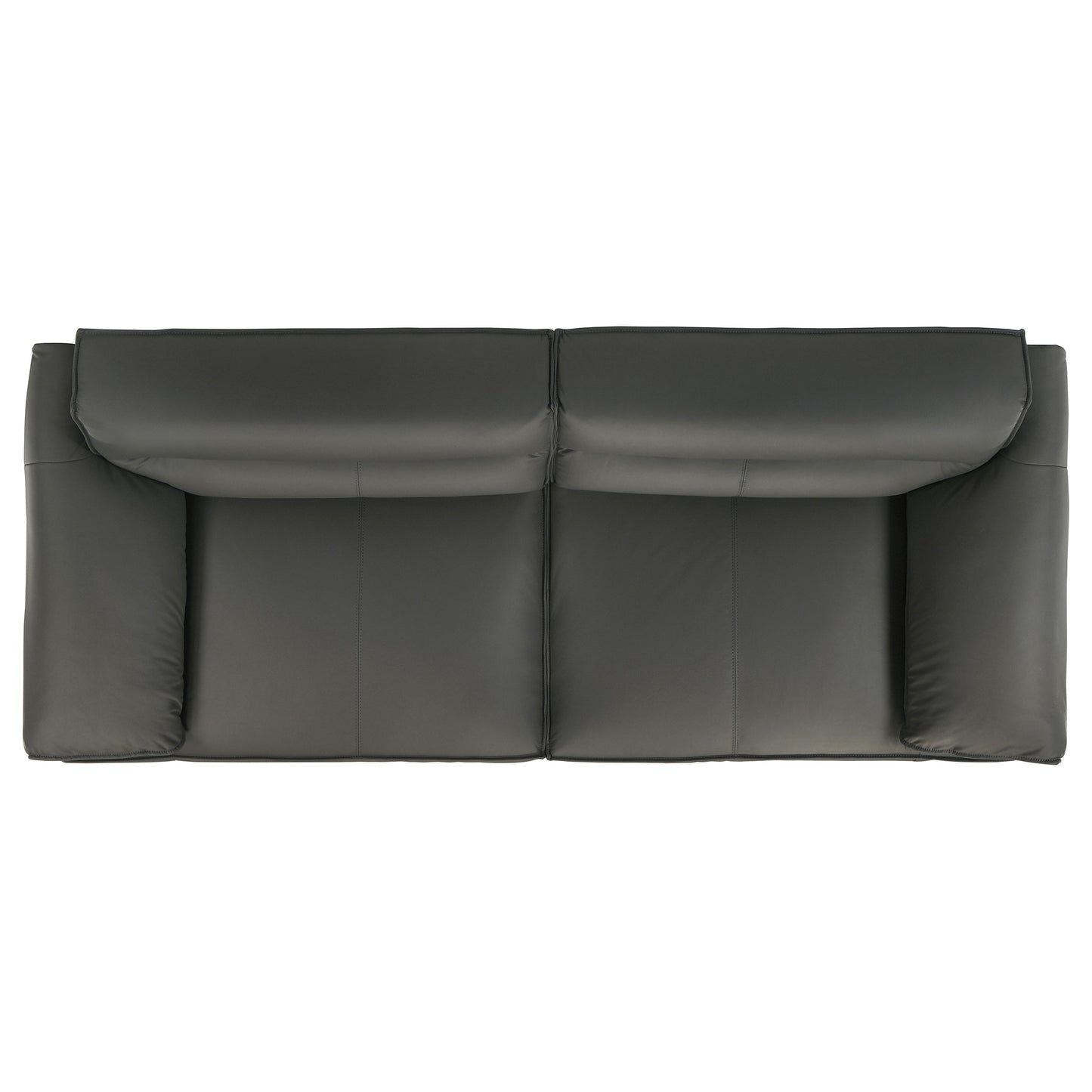 Buxton Top Grain Leather Upholstered Sofa Graphite