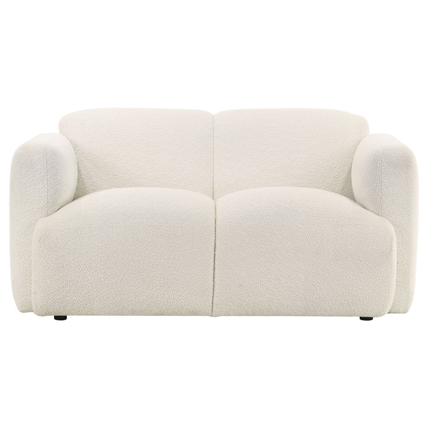 Dorset 2-piece Upholstered Round Track Arm Sofa Set White