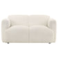 Dorset 3-piece Upholstered Round Track Arm Sofa Set White
