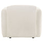 Dorset Fabric Upholstered Round Track Arm Accent Chair White