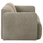 Dorset Fabric Upholstered Round Track Arm Loveseat Brown