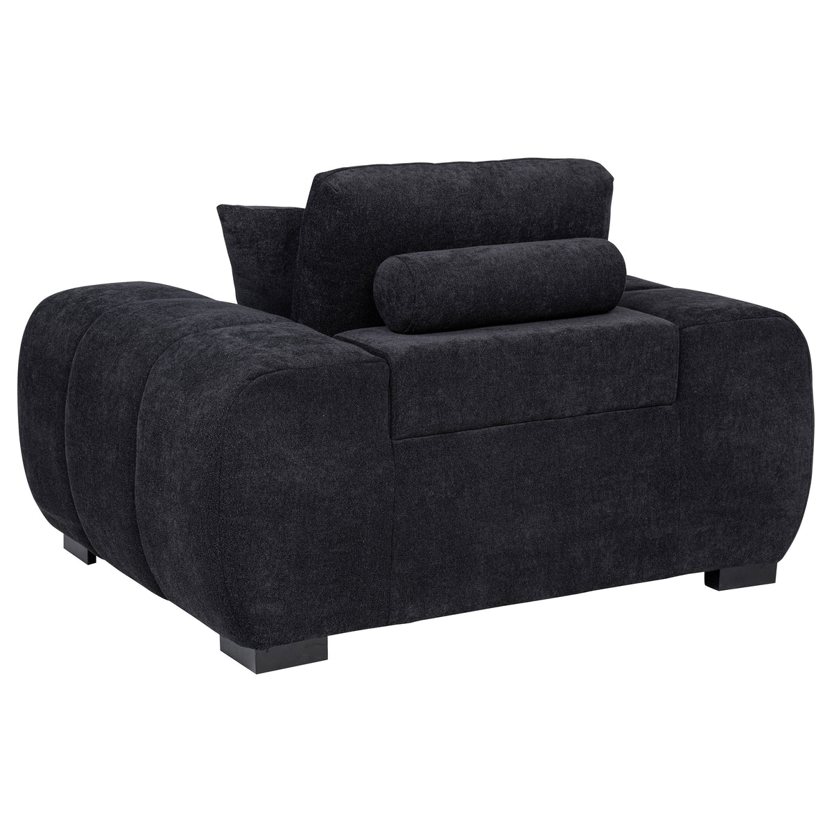 Octavia Tufted Upholstered Accent Chair Black