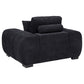 Octavia Upholstered Track Arm Accent Chair Black