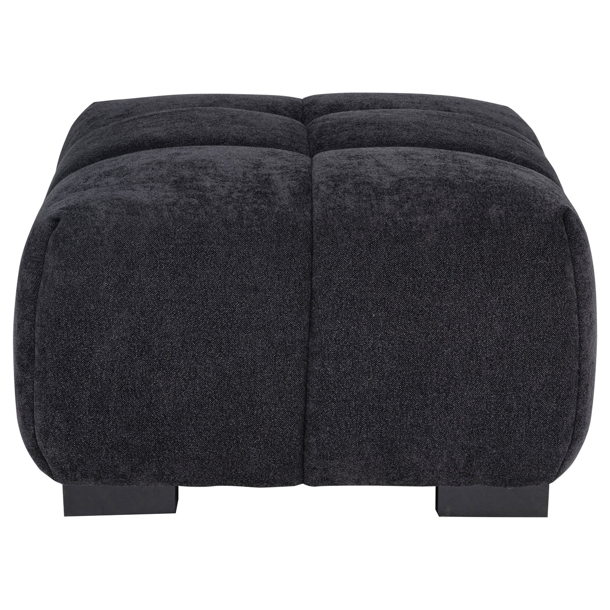 Octavia Tufted Upholstered Rectangular Ottoman Black