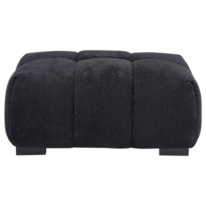 Octavia Tufted Upholstered Rectangular Ottoman Black