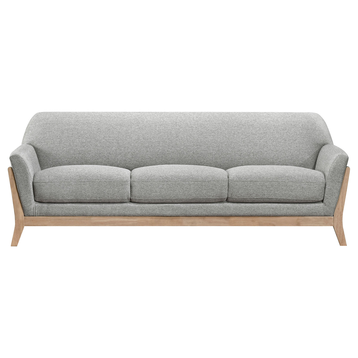Vaughn 2-piece Fabric Upholstered Flared Arm Sofa Set Grey